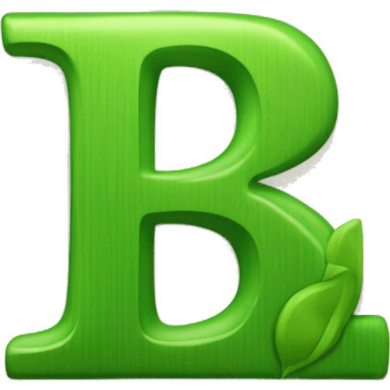 B LETTER in box that isgreen emoji