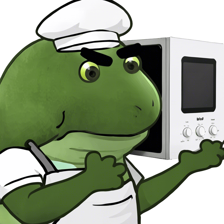 bufo opens a microwave emoji