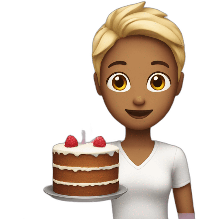 holding cake emoji