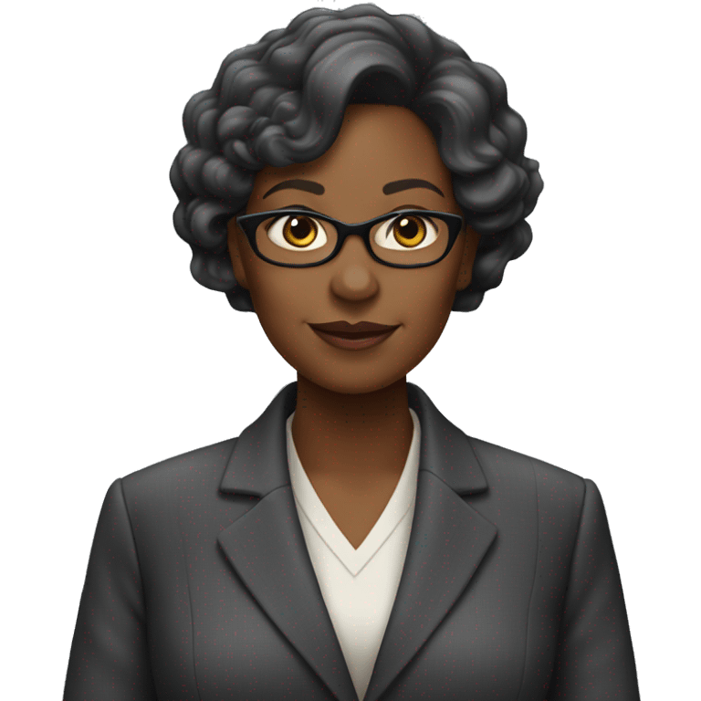 A  middle-aged  black  woman  dressed  in  a  suit. emoji