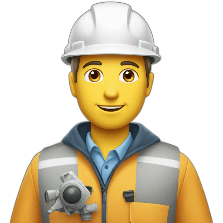 white engineer surveyer with heand emoji