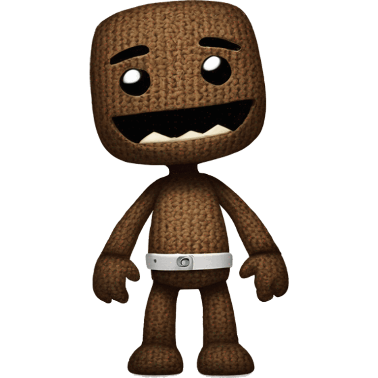 sackboy looking cross and arms folderd emoji