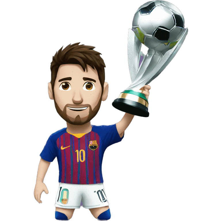 Messi con la copa del mundo  emoji