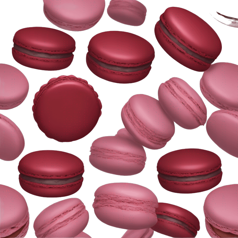 burgundy macaron  emoji