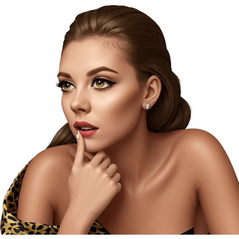 realistic portrait of elegant girl emoji