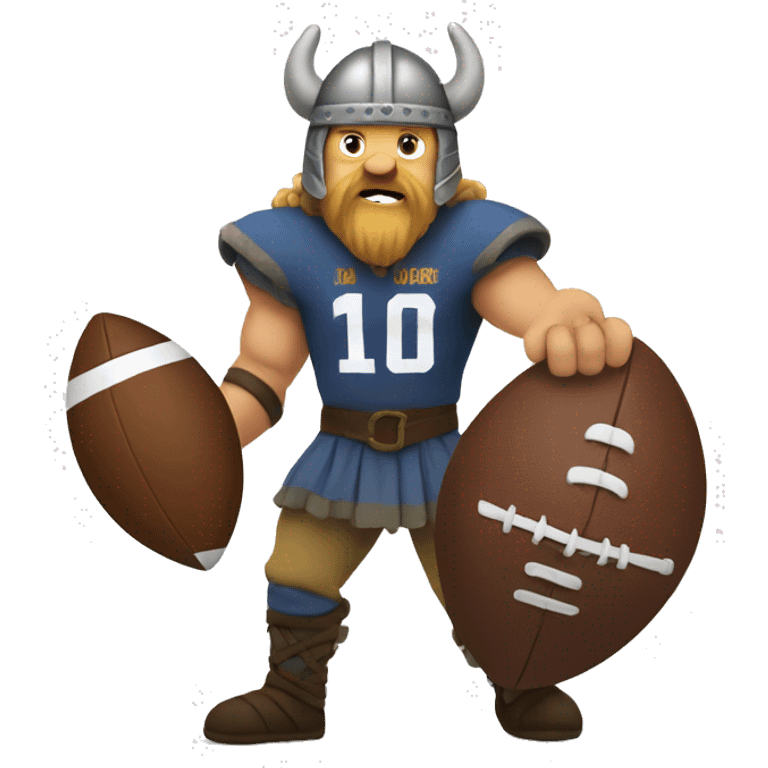 Viking with a football  emoji