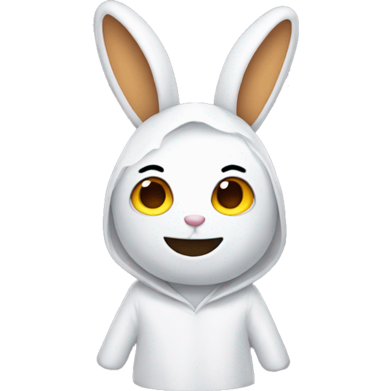 rabbit in a ghost costume  emoji