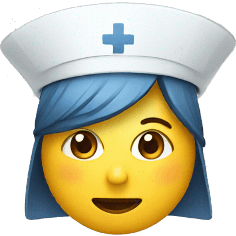 face with nurse hat emoji