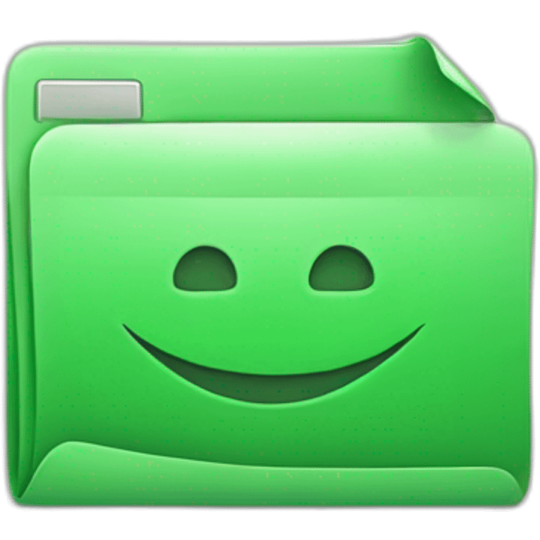 green text editor app logo emoji