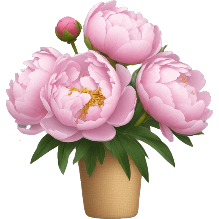 Peonies bouquet emoji