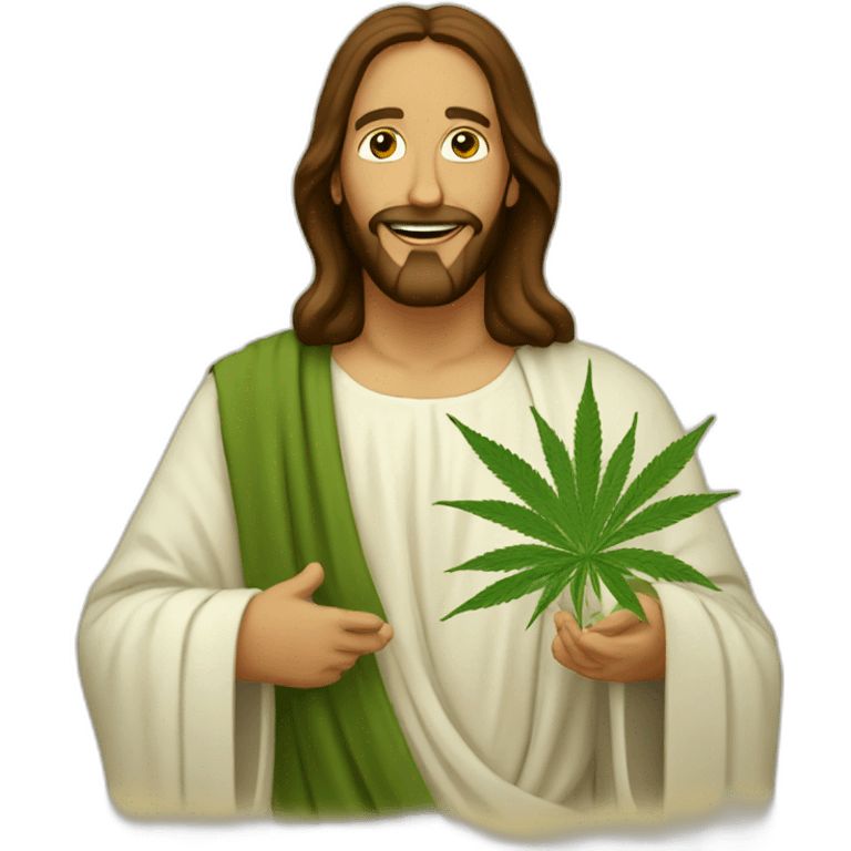 jesus promoting marijuana emoji