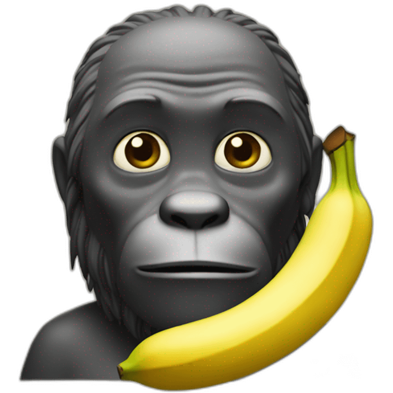 Singe qui mange des bananes emoji