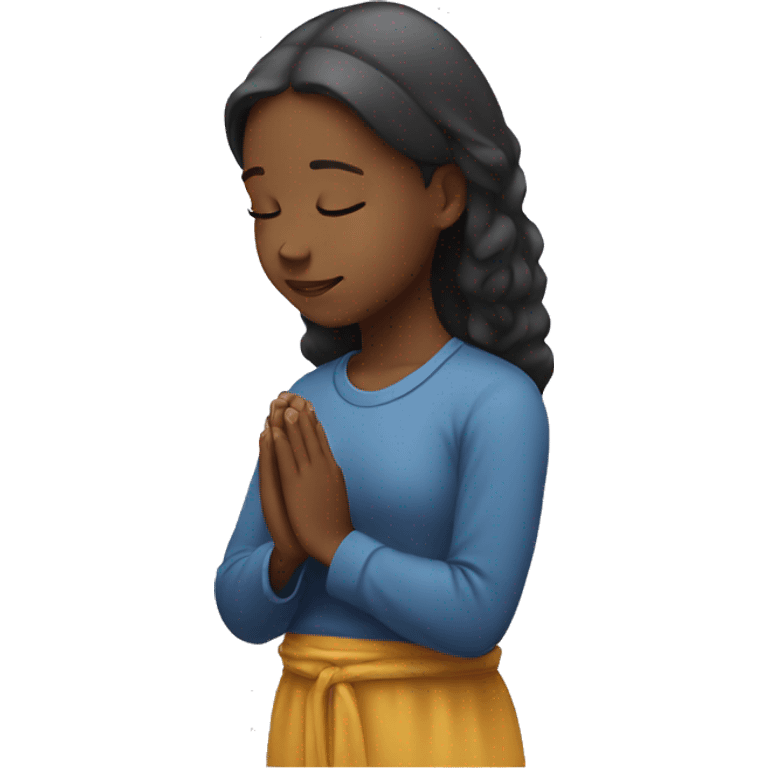 Girl praying  emoji