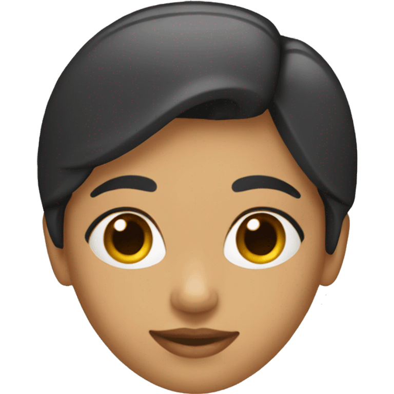 Mujer morena con pelo liso emoji