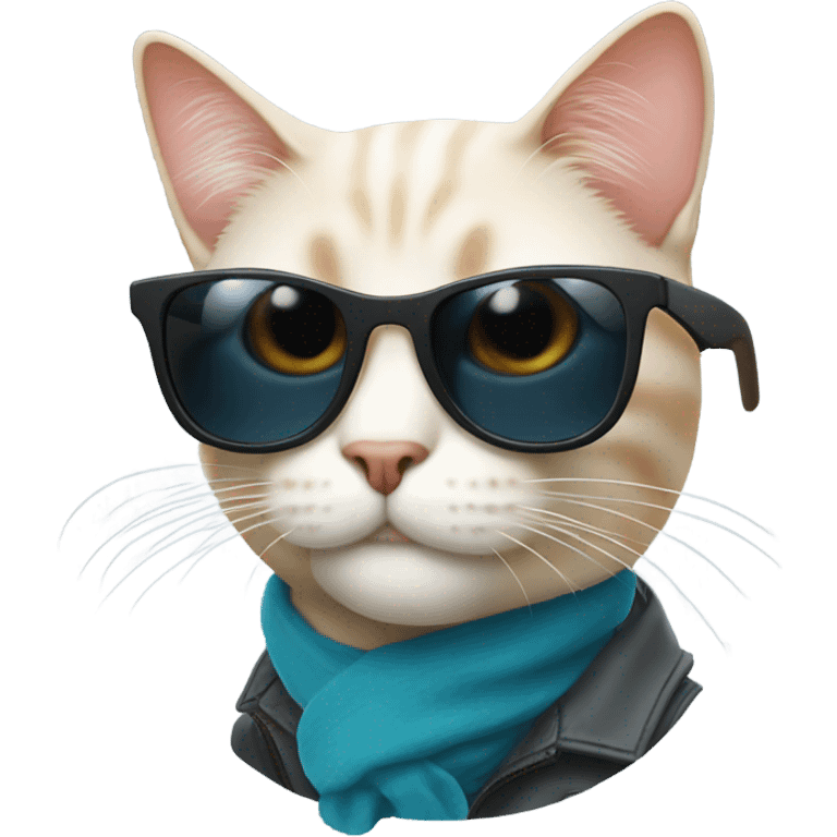 Cat with sunglasses emoji