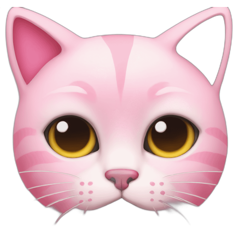 pink cat shushing shh emoji