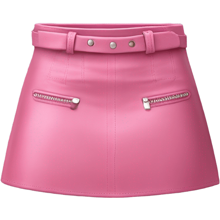 Pink leather mini skirt isolated emoji