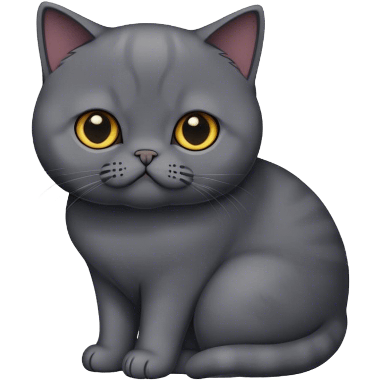 black British shorthair cat emoji