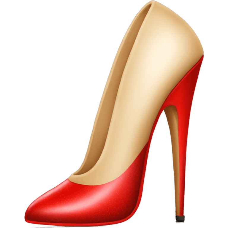 high heel shoe with red bottom emoji