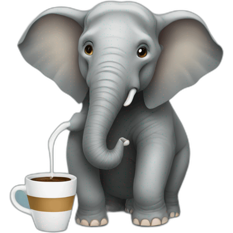 elephant-drinking-coffee emoji