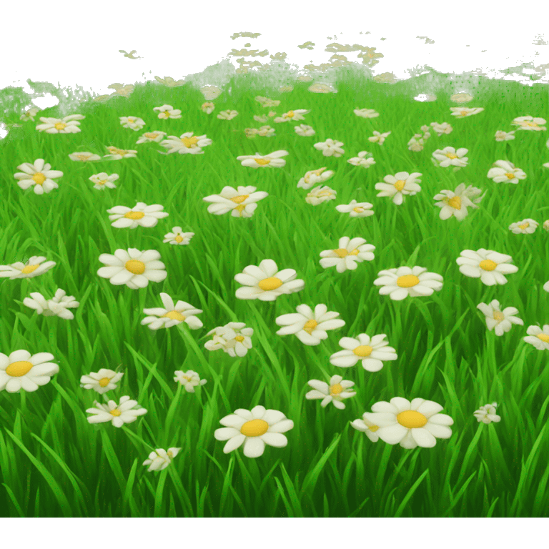 grass field with flowers emoji