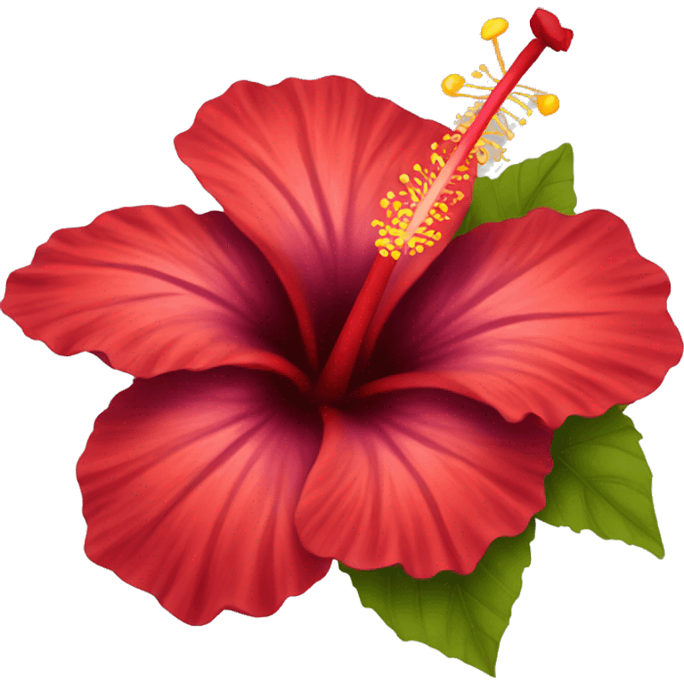 Red hibiscus flower  emoji