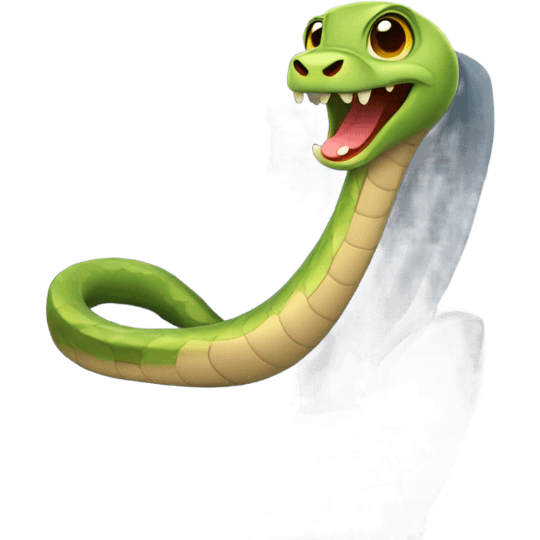 Cute snake on airplane  emoji