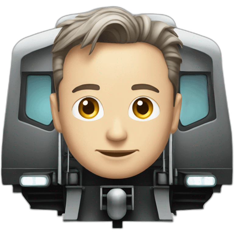 elon musk on Locomotive emoji