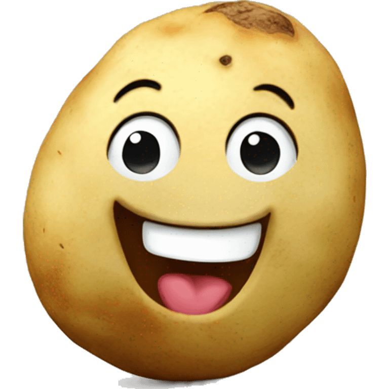 Potato laughing emoji