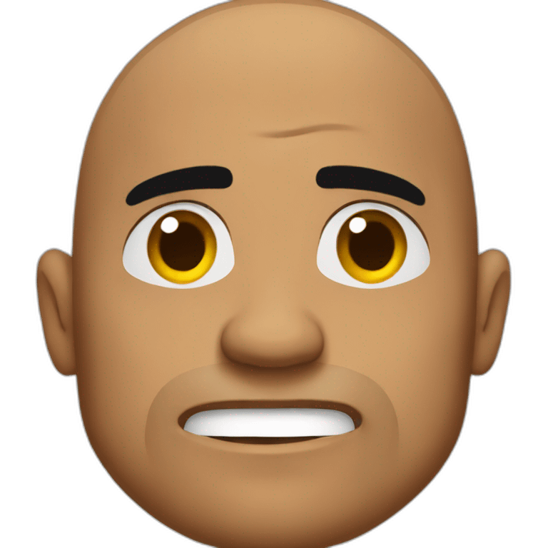 The rock raising an eyebrow emoji