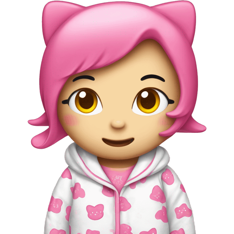 hello kitty in pajamas emoji