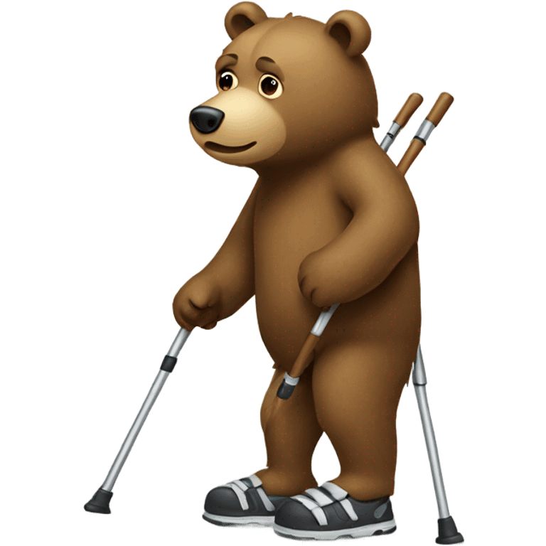 Bear on crutches emoji