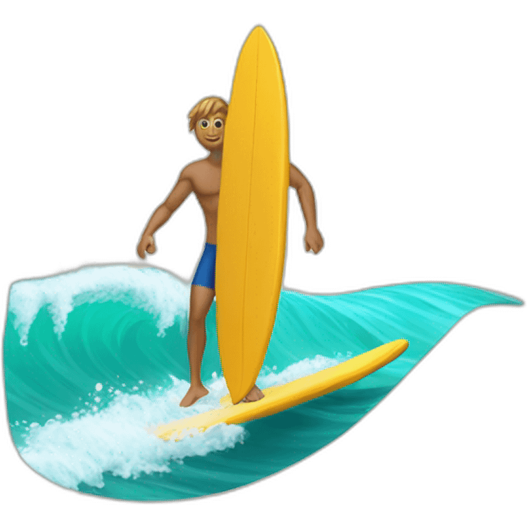 surfer swims on a board emoji