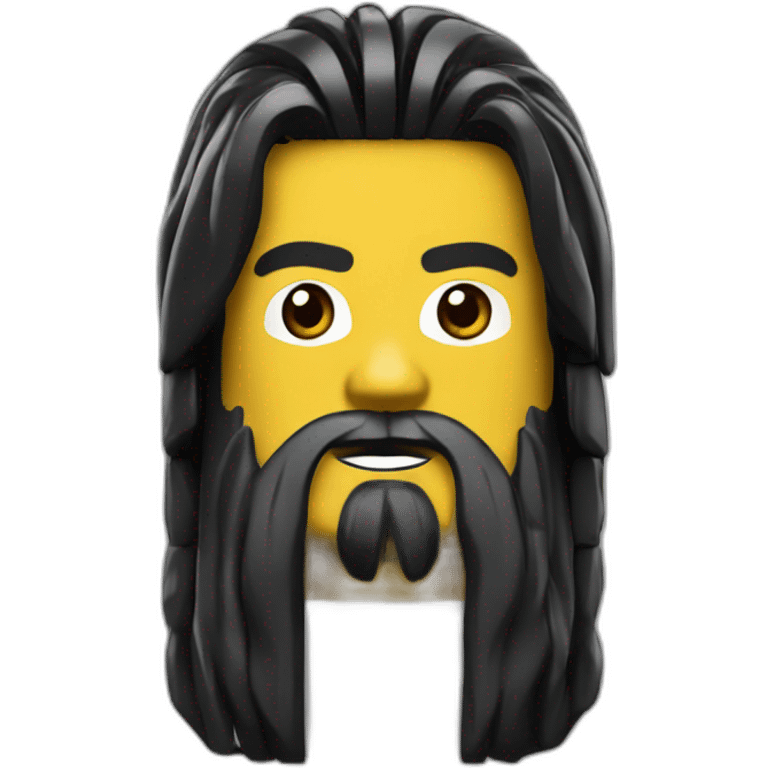 lego head with beard and long black hair emoji