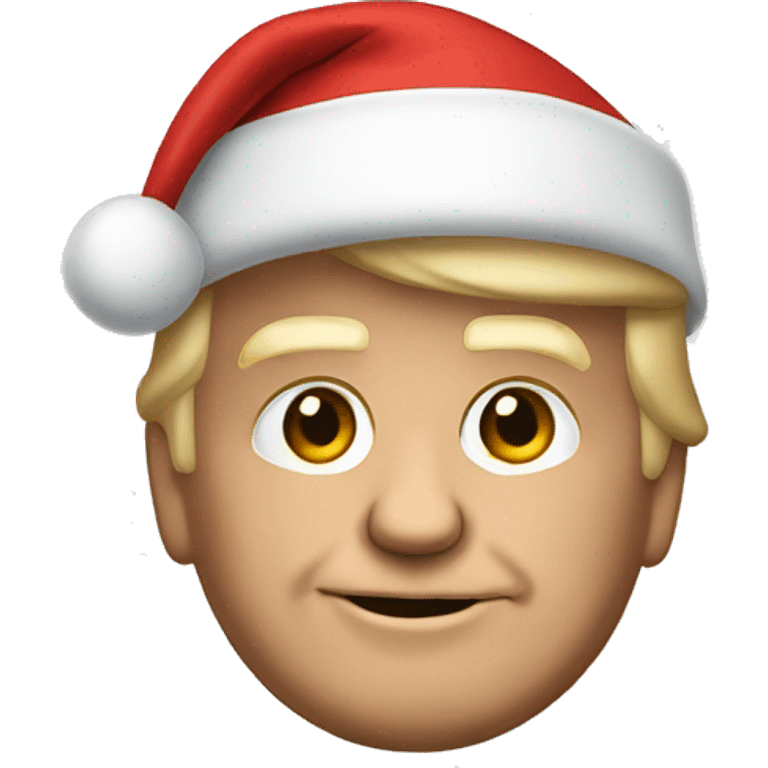 President Trump with Santa’s hat emoji