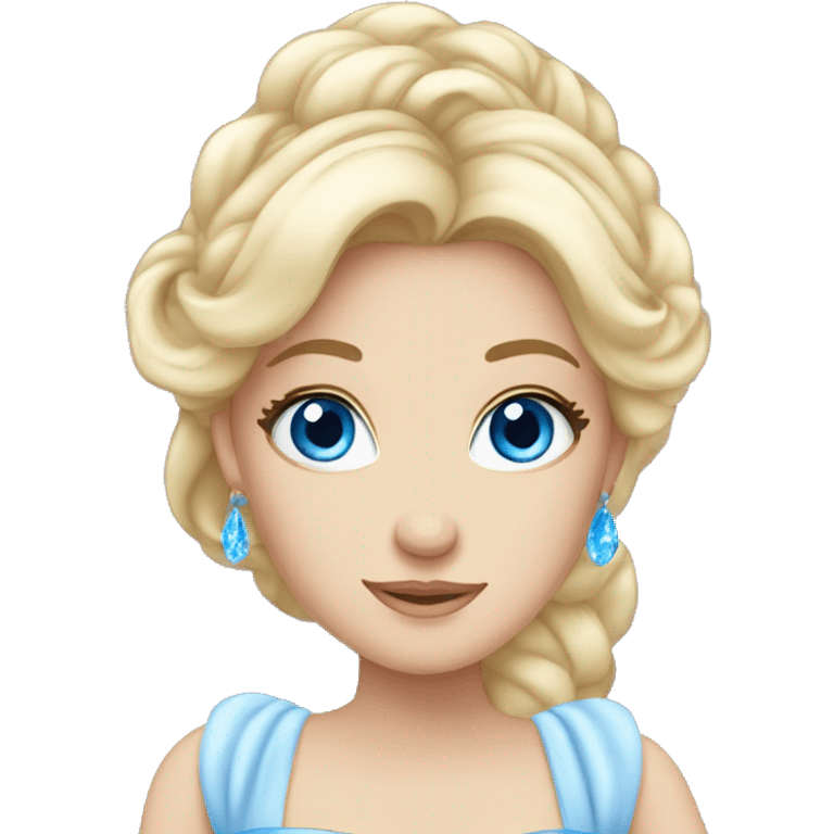 Cinderella with blue eyes and long eyelashes  emoji