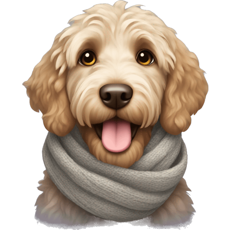 labradoodle-in-the-scarf emoji