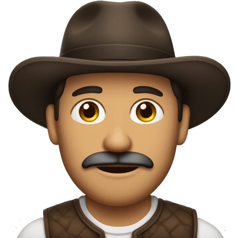 Hombre de piel morena sin bigote sin sombrero.  emoji