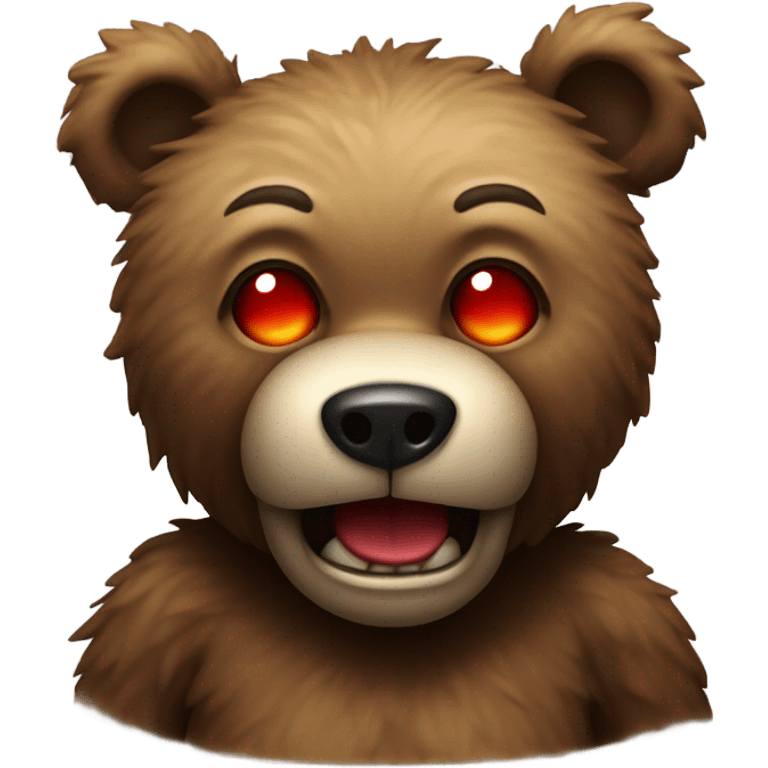 Evil teddy emoji