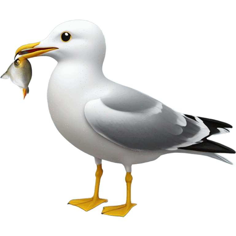 Seagul with fry emoji