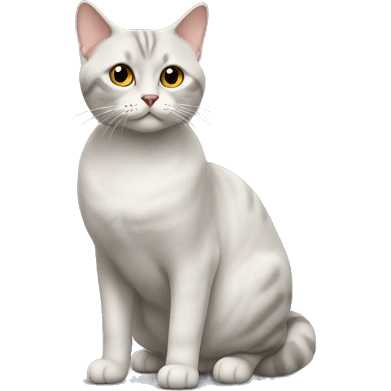 British short cat hair cream sitting up  emoji