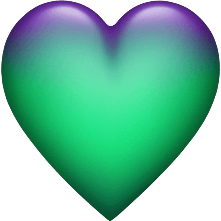 Purpe green heart emoji