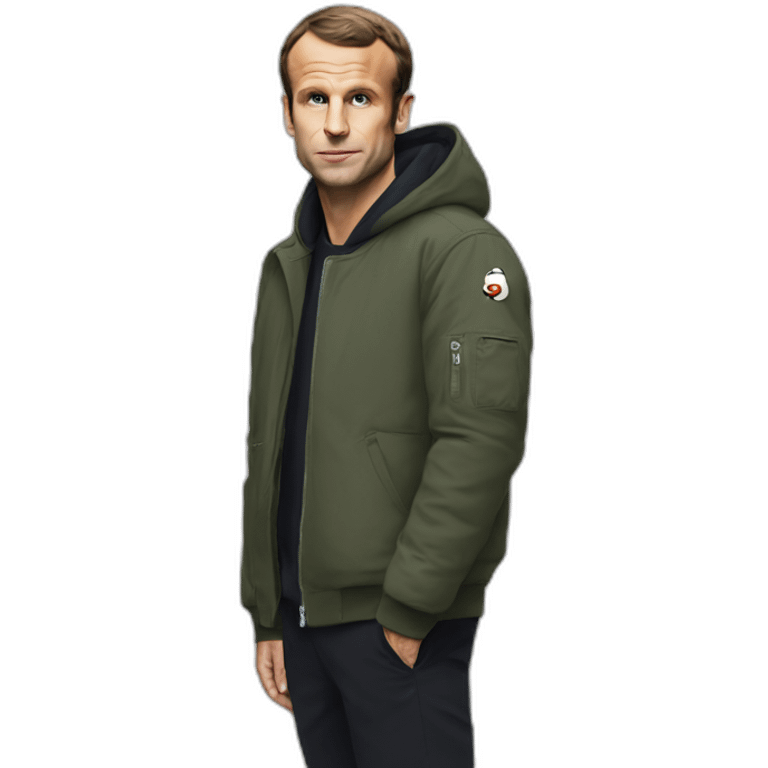 Macron en streetwear emoji