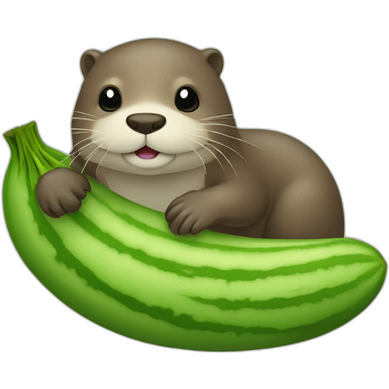 otter with bitter melon emoji