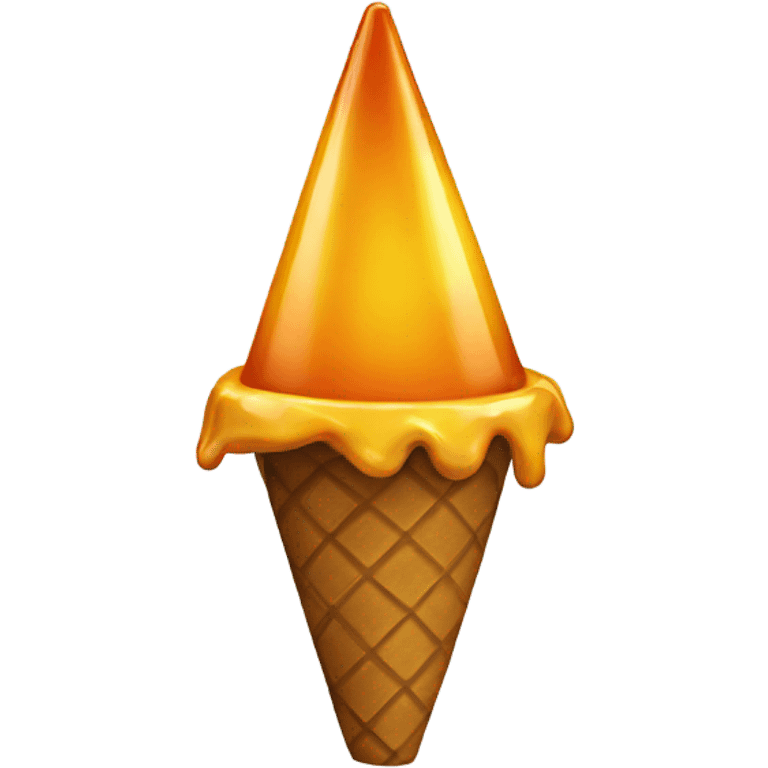 a shiny cone emoji