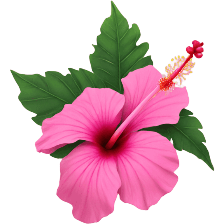 pink hibiscus emoji