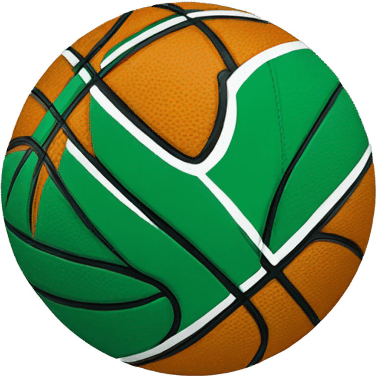 Green wave basketball  emoji