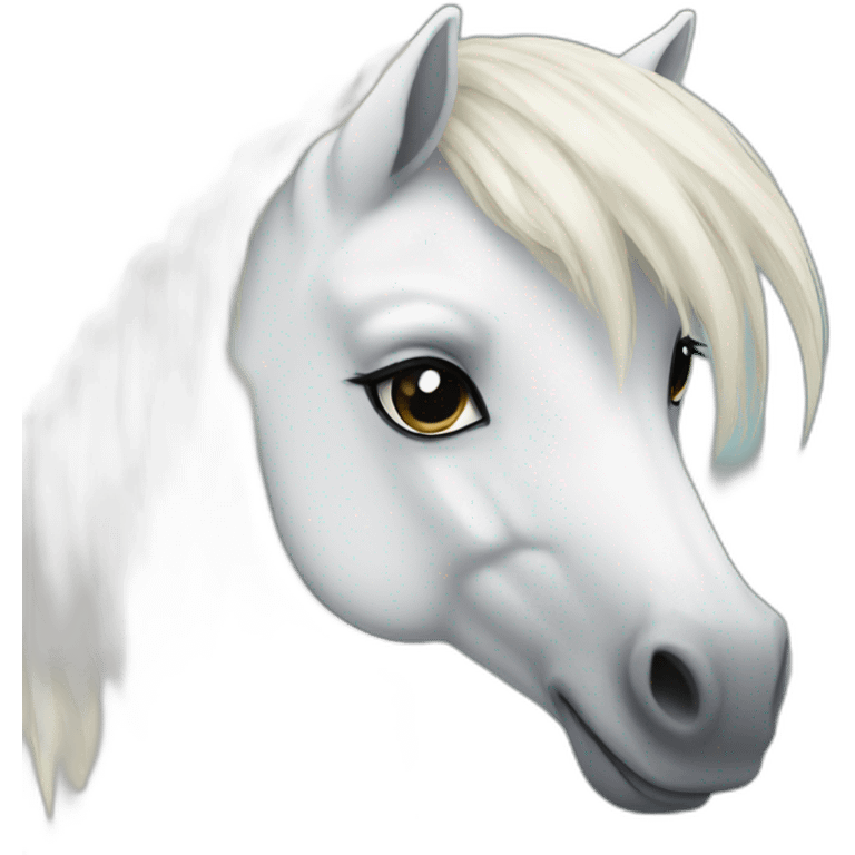 White pony  emoji