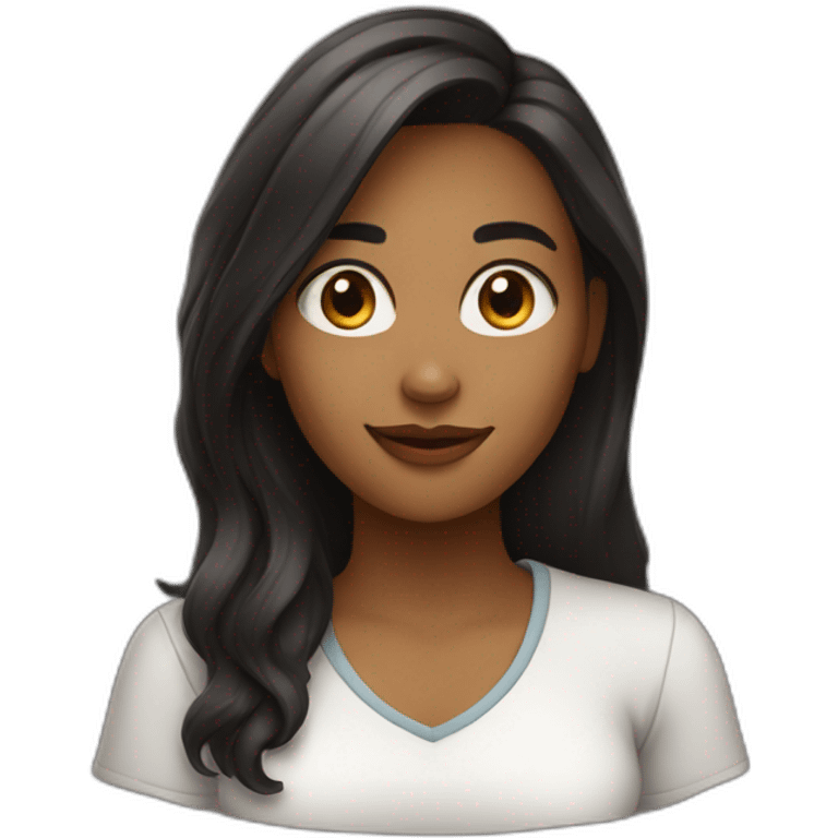 University Student girl who also was podcaster emoji