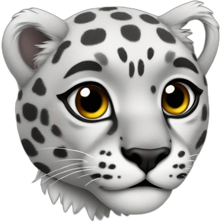 Cute snow leopard emoji